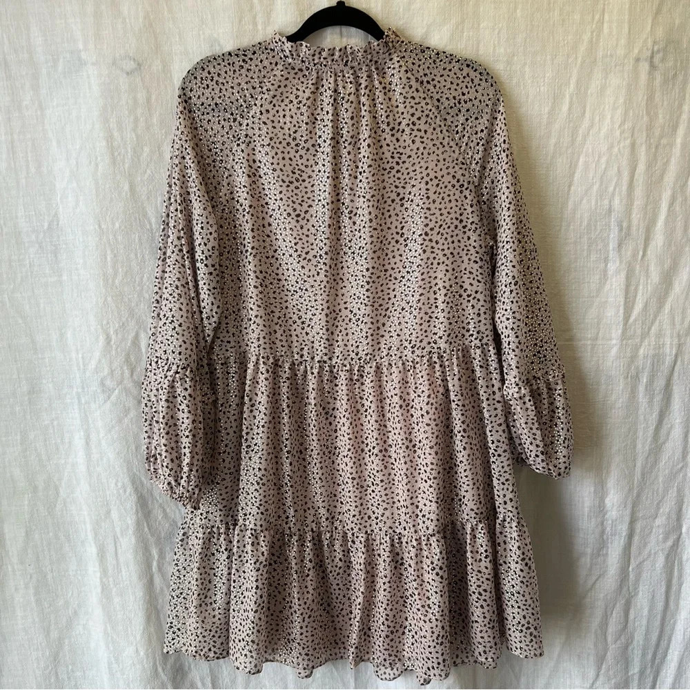 MSK Long Sleeve Ruffle Dress Women’s Size Medium - Picture 2 of 6